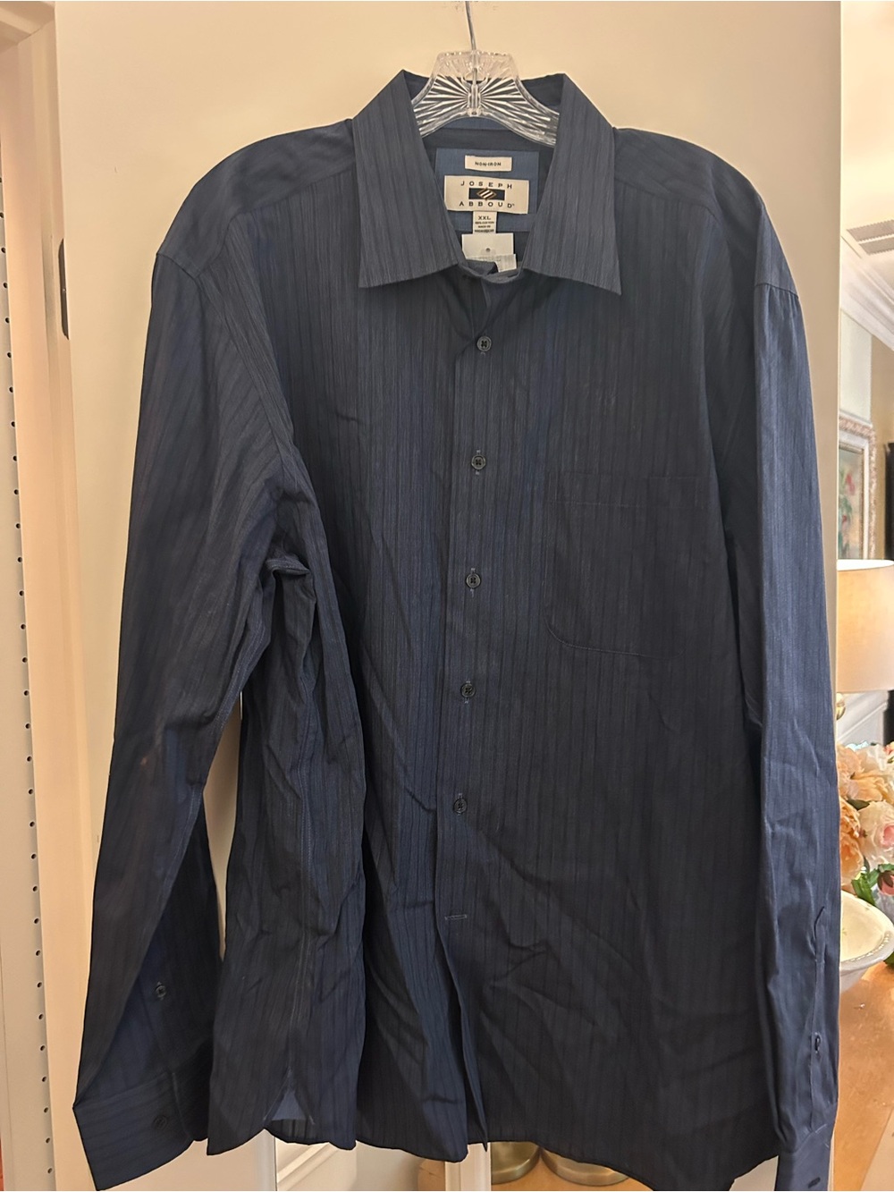 Joseph Abboud Navy Subtle Pinstripe Button-Down Shirt